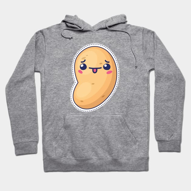 Cute Japanese Potato - Anime Style Kawaii Food Hoodie by PerttyShirty